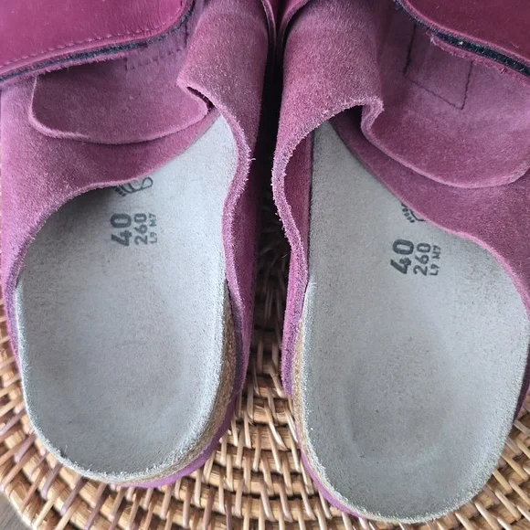 Birkenstock Women's Suede Sandals - Deep Red - Picture 5 of 7